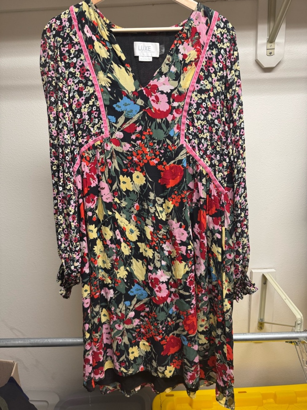 Seraphine Floral Maternity Dress with Hidden Nursing Zipper - EUC